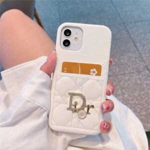 dior風 iphone15pro/15 スマホケース カード2枚収納 アイフォン14 