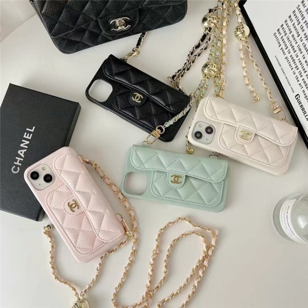 chanel iphone16/16pro ケース ショルダー シャネル アイ フォン ケース iphone15/14pro ケース カード 収納 おしゃれ iphone13/12 ケース 人気 女子